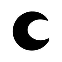 Crescent moon icon isolated on white background. illustration. Eps 10. vector