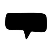 Speech bubble icon. illustration. Black on white background. Design element. vector