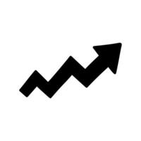 Growth chart icon . Trendy flat style for graphic design, web-site. vector