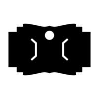 Bow display card icon or symbol. vector