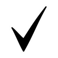 Check mark icon on white background. illustration. Eps 10. vector