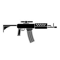Machine gun icon design. Simple illustration of machine gun sign or symbol for web. vector