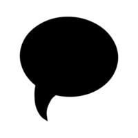 Speech bubble icon. illustration design for web. Black on white background. vector