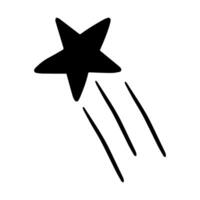 Spaceship with star. illustration on a white background. vector