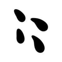 Footprint icon. Simple illustration of footprint icon for web design on white background vector