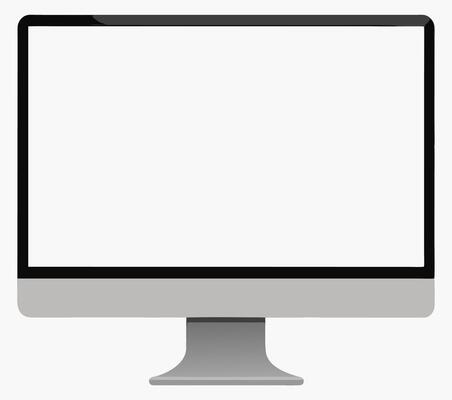 Modern Slim Computer Monitor with Silver Finish