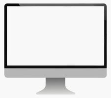High Resolution Digital Image of a Modern Monitor vector