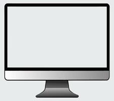 Sleek Flat Panel Monitor with Thin Black Frame vector