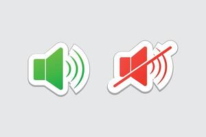 sound on and off smart icon design white background vector