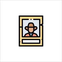 A man in a cowboy hat is shown in a frame vector