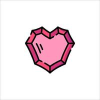 A pink heart shaped object with a pink background vector