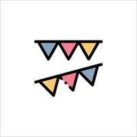 A colorful banner with two triangles on it vector