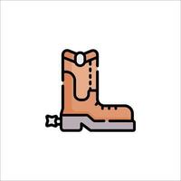 A cowboy boot icon on a white background vector