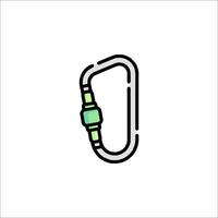 A green carabine with a green handle vector