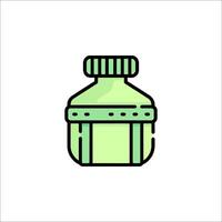 A green bottle with a lid on it vector