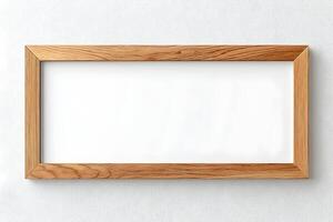 Blank frame for wall art mockup ideal for modern interiors with a simple design, suitable for any decor style and perfect for personal or professional display photo
