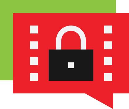 Chat Lock Communication Programming vector