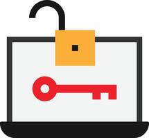 Laptop Log in Password vector