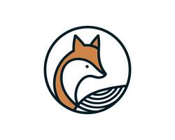 Fox branding logo in modern clean style vector