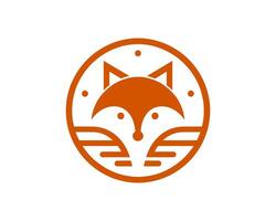 Fox modern minimal branding design vector