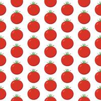 flat tomato seamless pattern on white background vector
