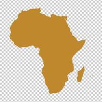 Flat color Africa map with transparent background vector