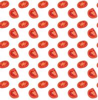 open tomato seamless pattern on white background vector