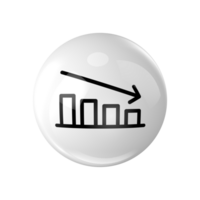 white button with a graph bar icon png