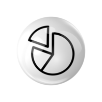 pie chart icon on transparent background png