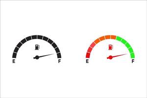Full fuel gauge icon set. Gasoline indicator. Fuel indicator. For your website, logo, app, UI design. illustration, isolated on white background. vector