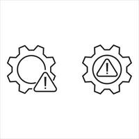 Warning icon. Attention triangle sign. Caution alert symbol. Quality design element. Flat style warning icon. Editable stroke. vector