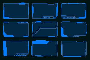 Frame technology cyberpunk design element Technology Hi-tech element vector