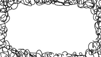 A black and white drawing of a square frame vector