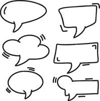 Line frame text speech bubble set. Line balloon frame design talk speech bubble frames. vector