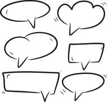 Line frame text speech bubble set. Line balloon frame design talk speech bubble frame. vector