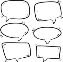 Line frame text speech bubble set. Line balloon frame design talk speech bubble frame vector