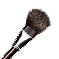 Professional angled makeup brush with brown bristles on a transparent background for cosmetic application and beauty product promotion png