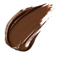 Dark brown foundation swatch on transparent background, showcasing creamy texture and rich pigment for makeup and beauty concepts png