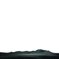 Moody landscape of rolling hills and grassy field at night, creating a serene and atmospheric nature background with a sense of mystery png