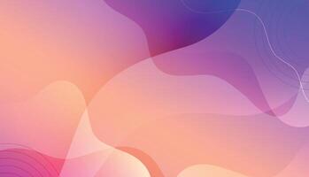 Flat design of an abstract background, creating a smooth, dynamic flow of colors that evoke calmness, elegance vector