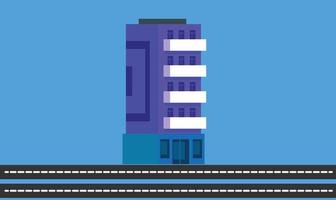 illustration of an isolated building tower, showcasing a tall structure with modern architecture vector