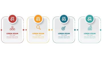 Flat design illustration of an infographic featuring tabs and titles, arranged for easy data presentation with a clean and modern layout, visualizing information -50 vector