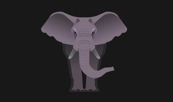 illustration of an elephant isolated on a plain background, representing strength, wisdom, and the majesty of wildlife vector