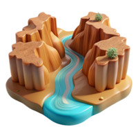 magnificent abstract Canyon Landscape Isolated Desert Terrain Cutout Element high quality png