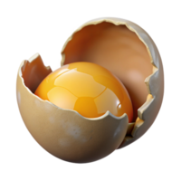 magnificent abstract Cracked Egg Shell with Yolk Visible Cutout exclusive png