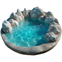 dramatic classic Crystal Clear Lake Water Isolated with Realistic Ripples authentic png