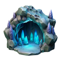 elegant rustic Deep Sea Glowing Cavern Transparent Background Cutout professional png