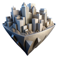 vibrant artistic Distorted Cityscape Fragment Cutout Low Angle View exclusive png