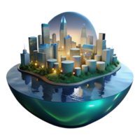 stunning abstract Distorted City Lights Reflection in Night Water Cutout high resolution png