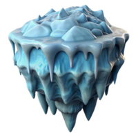 magnificent rustic Gelid Grotto Ice Formation Side View Isolated Element professional png